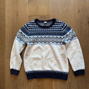 Janie and Jack Navy and Gray Sweater 7T